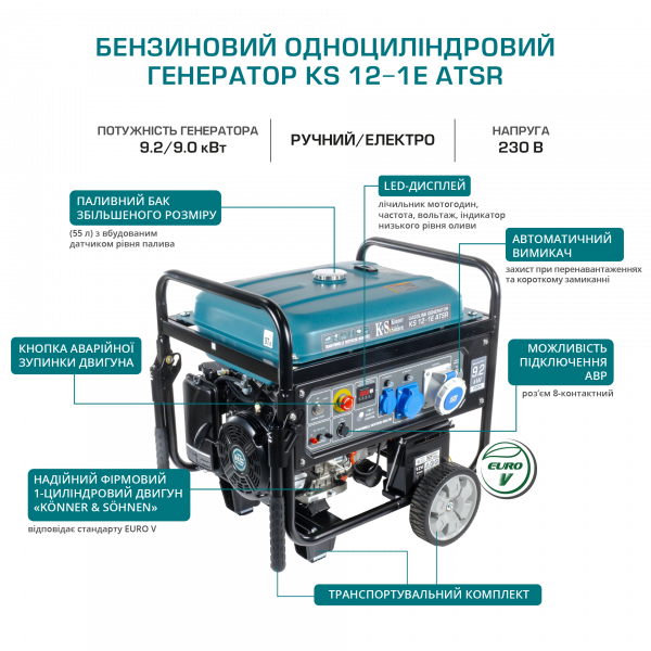 Бензиновий генератор KS 12-1E ATSR